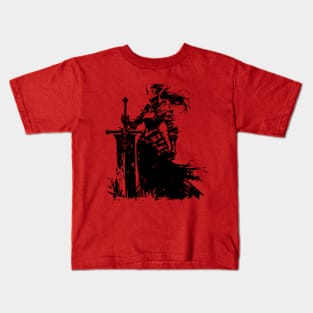 Female Elf Knight Kids T-Shirt